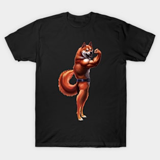 Shiba Inu Dog Muscle Packed Shiba Inu T-Shirt